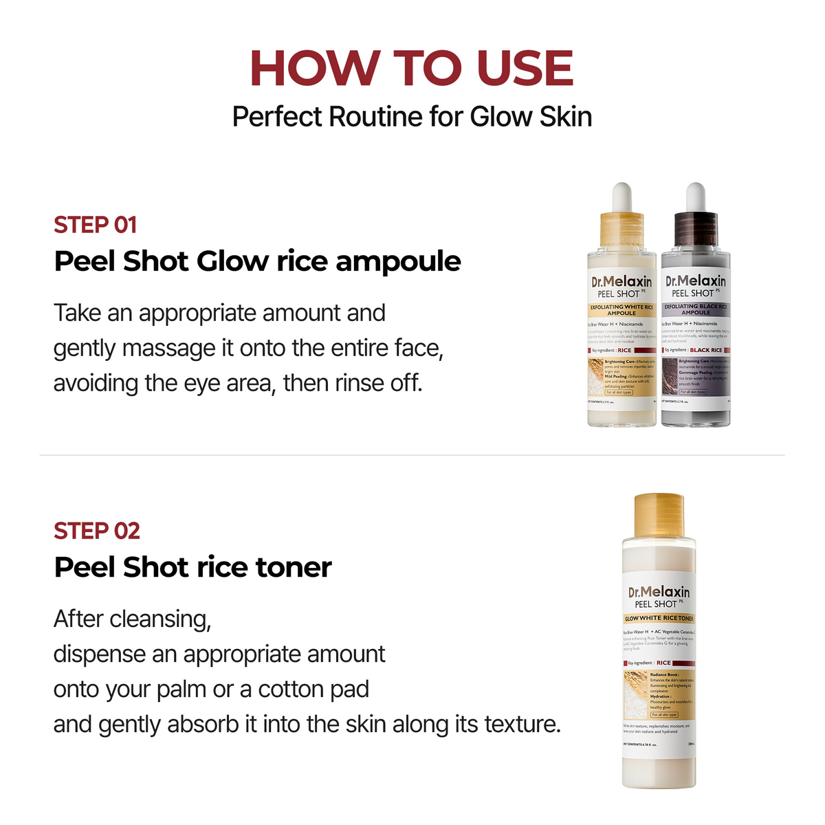 Peel Shot Exfoliating Glow Rice Line